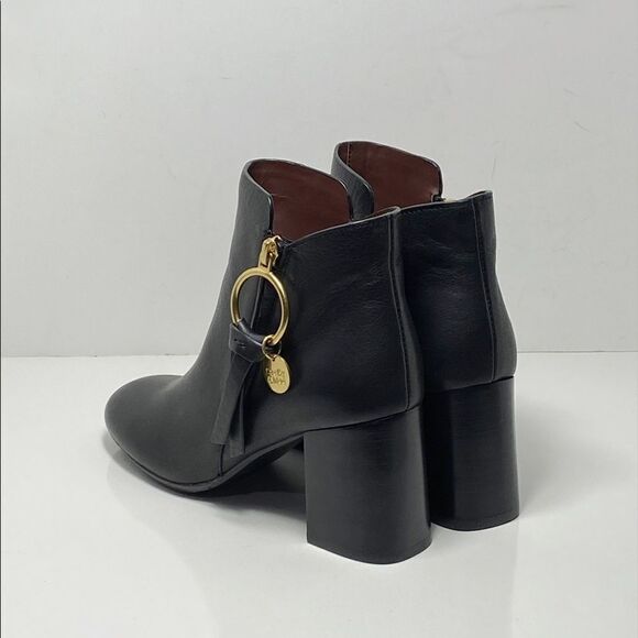 See by Chloé Louise Block-Heel Leather Ankle Boots size 36 - Picture 7 of 14